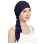 Γυναικείο Υφασμάτινο  Μαλακό Τουρμπάνι  μαλλιών  blue slim long ( Μπλε)