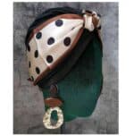 Γυναικείο  Μαλακό Τουρμπάνι  μαλλιών - Black dots (Μαύρο) - Image 2