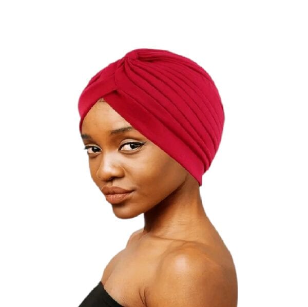 Γυναικείο Υφασμάτινο  Μαλακό Τουρμπάνι  μαλλιών Dark Red  (κόκκινο) - Image 2