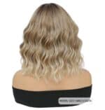 Γυναικεία Περούκα συνθετική υψηλής ποιότητας σε ξανθό ombre με front lace (διαφάνεια )14 inches - Image 2