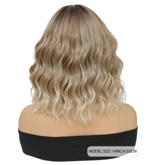 Γυναικεία Περούκα συνθετική υψηλής ποιότητας σε ξανθό ombre με front lace (διαφάνεια )14 inches - Image 2