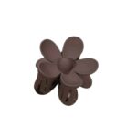 Γυναικείο fashion clip- Κλάμερ  κοκάλινο Brown Flower 7cm
