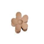 Γυναικείο fashion clip- Κλάμερ  κοκάλινο mokka Flower 7cm