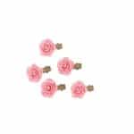 Σετ Clip -Κοκαλάκι μαλλιών 5 τμχ τριανταφυλλάκια Pink