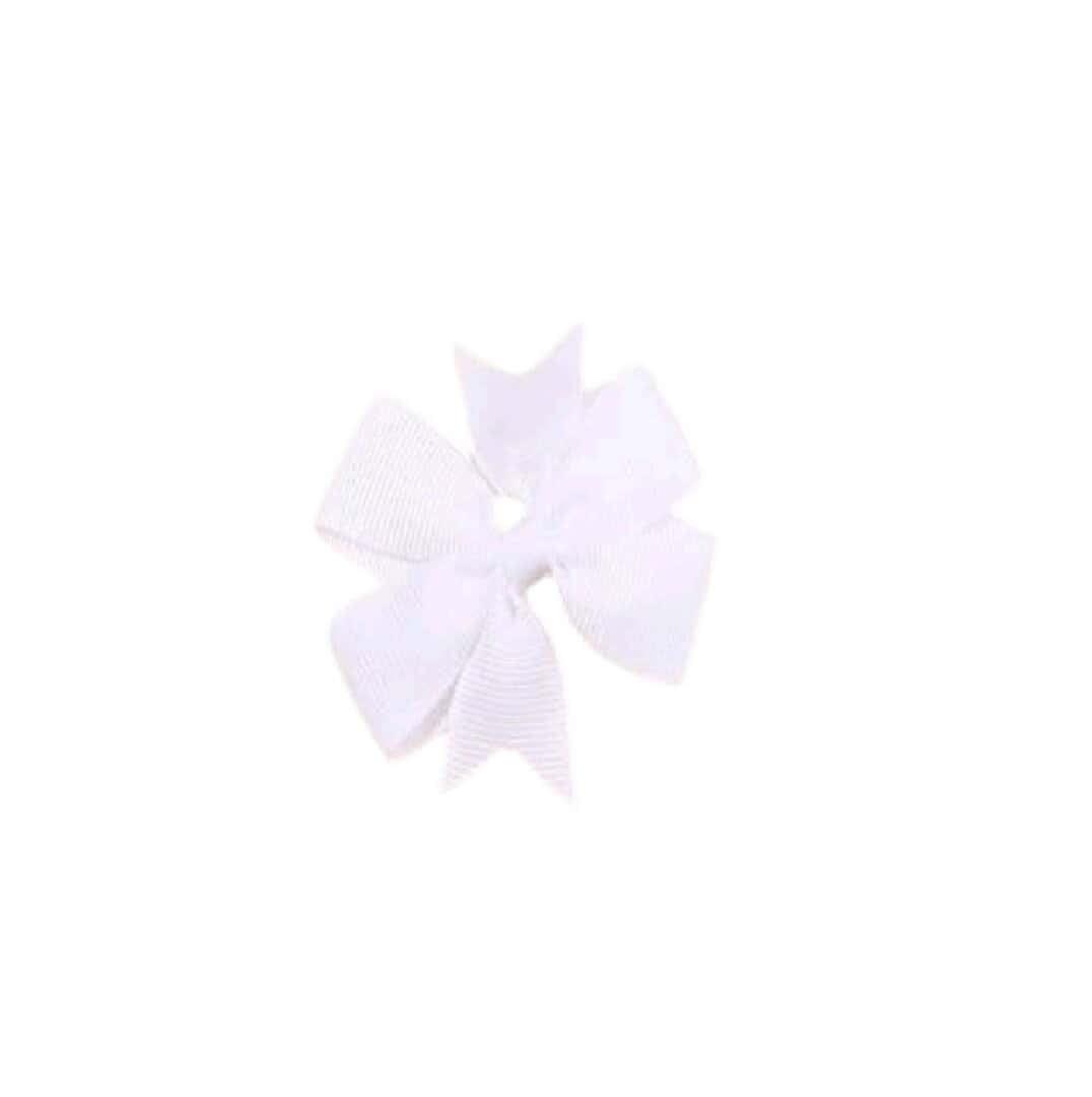 white-clip-bow-hair-girl Παιδικό Clip -Κοκαλάκι μαλλιών φιογκάκι - White 02 - Image 1