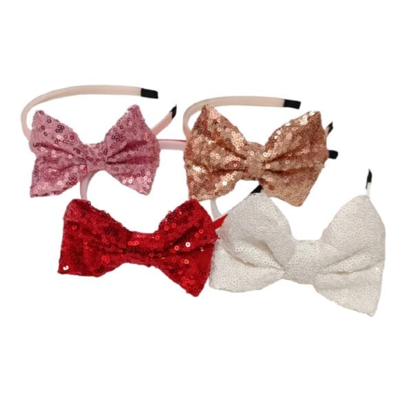 Παιδική  Στέκα Μαλλιών White strass Φιόγκος - Image 2