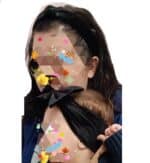 Σετ Μαμά-Κόρη Βελούδινη Γυναικεία Στέκα με βρεφική-παιδική κορδέλα 0-8 χρονών - Black - Image 3