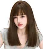 Γυναικεία Περούκα συνθετική υψηλής ποιότητας σε καστανό με αφέλειες 17 inches - Image 2