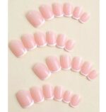 Press-on Nails Ψεύτικα νύχια σετ nail art 24 Τμχ  + 1 κόλλα- French Nails - Image 2