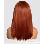 Γυναικεία Περούκα συνθετική υψηλής ποιότητας Ginger κόκκινο με αφέλειες 17 inches - Image 2