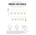 Press-on Nails Ψεύτικα νύχια σετ nail art 24 Τμχ  + 1 κόλλα- Red - Image 3