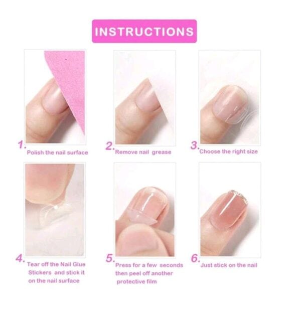 Σετ 5 καρτέλες Stickers Αυτοκόλλητα για press on 120τμχ (24x5 καρτέλες) - Image 4