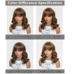 Γυναικεία Περούκα συνθετική υψηλής ποιότητας σε καστανό curly 15 inches - Image 3