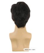 Ανδρική περούκα συνθετική υψηλής ποιότητας - Μαύρο χρώμα 8 inches - Image 2