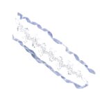 Νυφικό αξεσουάρ μαλλιών με κρύσταλλα σε ασημί χρώμα 32cm