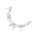 Νυφικό χτενάκι με κρύσταλλα σε ασημί χρώμα 26cm