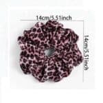 Σετ Μαμά-Κόρη xlarge βελούδινο scrunchie και παιδική-βρεφική κορδέλα leopard pink 0-8 χρονών - Image 2