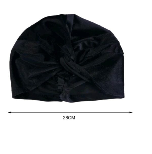Γυναικείο  Μαλακό βελούδινο Τουρμπάνι  μαλλιών - Black (Μαύρο) - Image 2