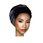 Γυναικείο  Μαλακό βελούδινο Τουρμπάνι  μαλλιών - Black (Μαύρο)