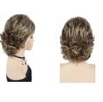 Γυναικεία περούκα σε καστανό  χρώμα με ανταύγειες συνθετική υψηλής ποιότητας 12 inches - Image 2