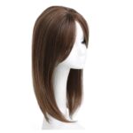 Γυναικείο Topper Τουπέ κορυφής μαλλιών με κλιπ μεγάλης επιφάνειας και lace front (διαφάνεια) 18 inches - Καστανό χρώμα