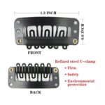 Σετ 5 κλιπ τοποθέτησης για περούκες topper - Μαύρο χρώμα - Image 2