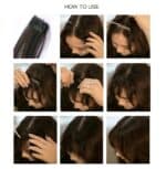 Φράντζα Ποστίς με κλιπ και ραβώμενη σε καστανό σκούρο σοκολατί χρώμα - Image 3