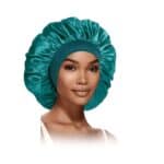 Γυναικείο Υφασμάτινο  Μαλακό Τουρμπάνι  μαλλιών Ύπνου Bonnet EMERALD Green