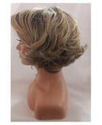 Γυναικεία περούκα σε Ξανθό χρώμα με ανταύγειες συνθετική υψηλής ποιότητας 11 inches - Image 2