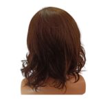 Γυναικεία περούκα σε καστανό σκούρο χρώμα curly συνθετική υψηλής ποιότητας 15 inches - Image 4