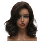 Γυναικεία περούκα σε καστανό σκούρο χρώμα curly συνθετική υψηλής ποιότητας 15 inches - Image 3