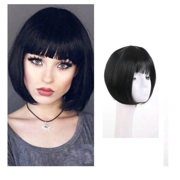 Γυναικείο Topper Τουπέ κορυφής μαλλιών με κλιπ μεγάλης επιφάνειας  10 inches - Natural Black - Image 2