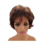 Γυναικεία Περούκα συνθετική υψηλής ποιότητας σγουρή σε καστανό σκούρο χρώμα 10 inches