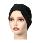 Γυναικείο  Μαλακό Τουρμπάνι  μαλλιών knot - Black (Μαύρο) - Image 2