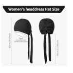 Γυναικείο  Μαλακό Τουρμπάνι  μαλλιών  - Black long (Μαύρο) - Image 2