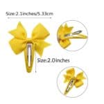 Παιδικό  Clip -Κοκαλάκι μαλλιών φιογκάκι πουά Φούξια - Image 2