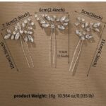 Σετ Νυφική φουρκέτα 3 τμχ με κρύσταλλα  σε ασημί χρώμα - Image 4