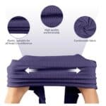 Γυναικείο Υφασμάτινο  Μαλακό Τουρμπάνι  μαλλιών Navy blue long ( Μπλε) - Image 3