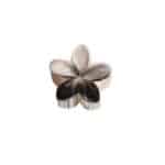 Γυναικείο fashion clip- Κλάμερ  κοκάλινο Flower Black-Beige 4cm
