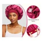 Γυναικείο Υφασμάτινο  Μαλακό Τουρμπάνι  μαλλιών Ύπνου Bonnet Lotus Purple - Image 2