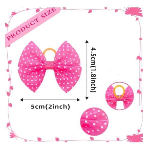 Παιδικό-λαστιχάκι φιογκάκι πουά για λίγα μαλλάκια τυχαία επιλογή χρώματος 5cm - Image 2