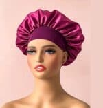 Γυναικείο Υφασμάτινο  Μαλακό Τουρμπάνι  μαλλιών Ύπνου Bonnet Lotus Purple - Image 3