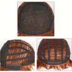 Γυναικεία περούκα σε Χάλκινο-Καστανό χρώμα συνθετική υψηλής ποιότητας 10 inches - Image 4