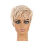 Γυναικεία περούκα σε ξανθό ανοιχτό χρώμα με αφέλειες συνθετική υψηλής ποιότητας 6 inches