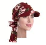 Γυναικείο Υφασμάτινο  Μαλακό Τουρμπάνι Καπέλο μαλλιών  Bordeux Flowers