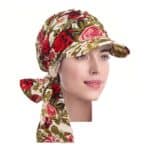 Γυναικείο Υφασμάτινο  Μαλακό Τουρμπάνι Καπέλο μαλλιών  White Flowers