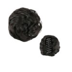 Κότσος μαλλιών με κλάμερ - Μαύρο χρώμα