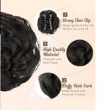 Κότσος μαλλιών με κλάμερ - Μαύρο χρώμα - Image 3