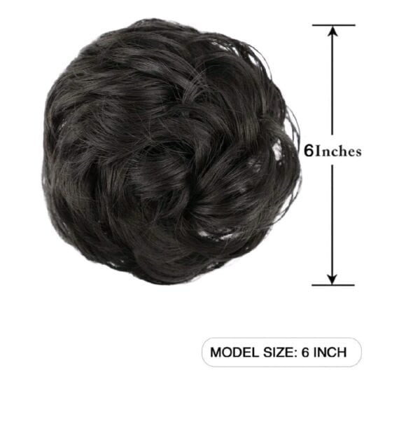 Κότσος μαλλιών με κλάμερ - Μαύρο χρώμα - Image 2