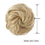 Ποστίς Κότσος συνθετική τρίχα υψηλής ποιότητας με  κλάμερ τοποθέτησης- Σκούρο ξανθό με ανταύγειες - Image 3